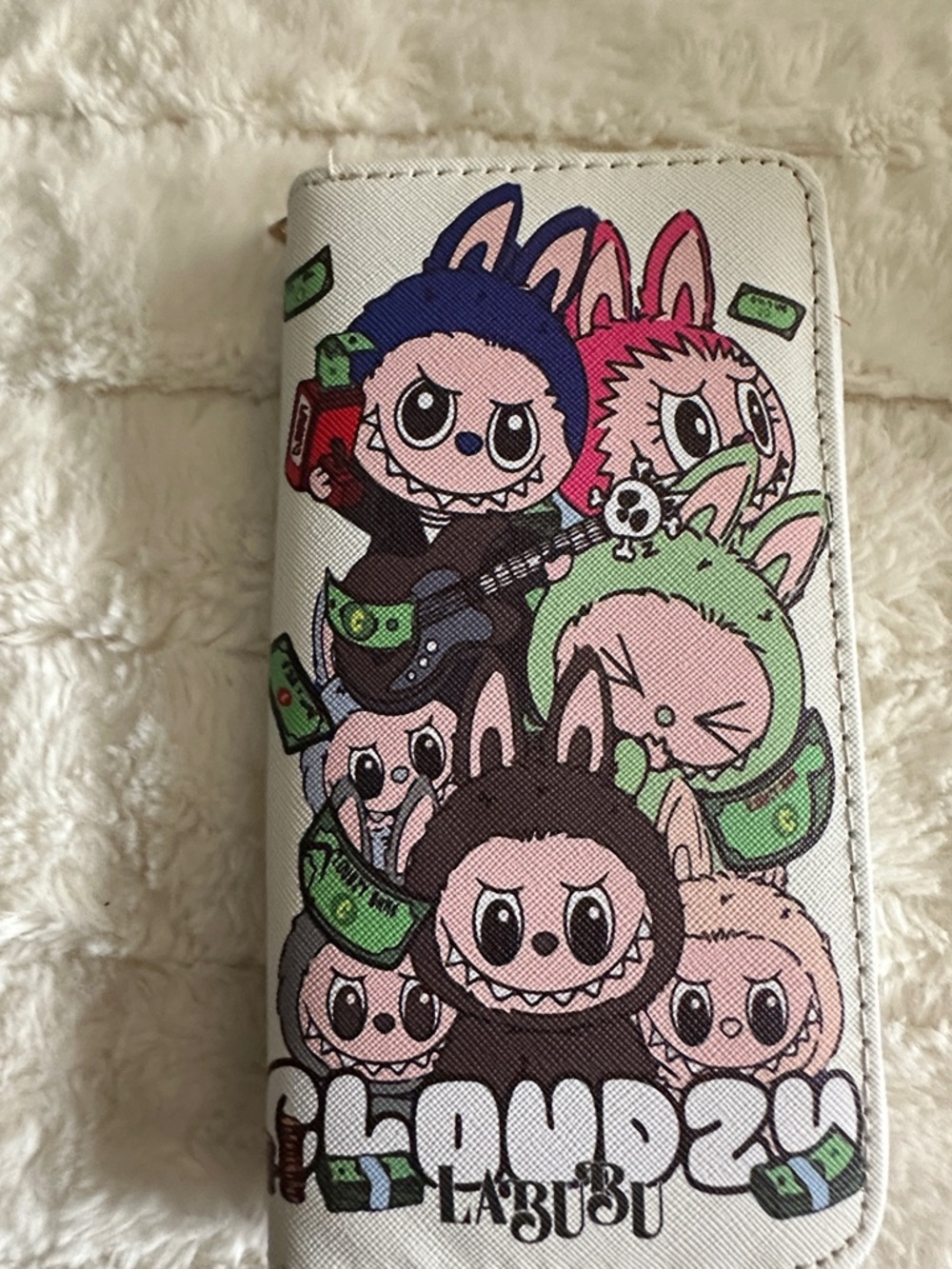 LaBubu Loud Plush Character Zip Wallet - Multi Colored NWT